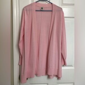 Anne Klein Soft Pink Open-Front Cardigan